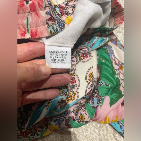 Johnny Was Floral wide leg Pant, Size Large - Picture 10 of 11